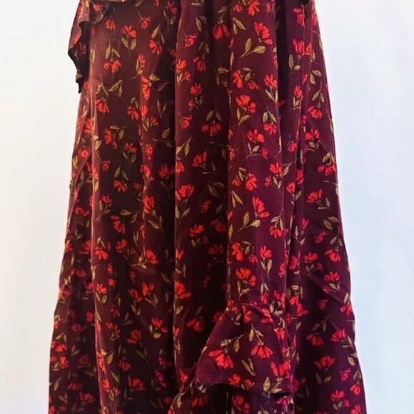 NWT SONOMA Women Long Sleeve Keyhole Neck Pullover Red Floral Shirt Plus Sz 2X - Picture 5 of 12